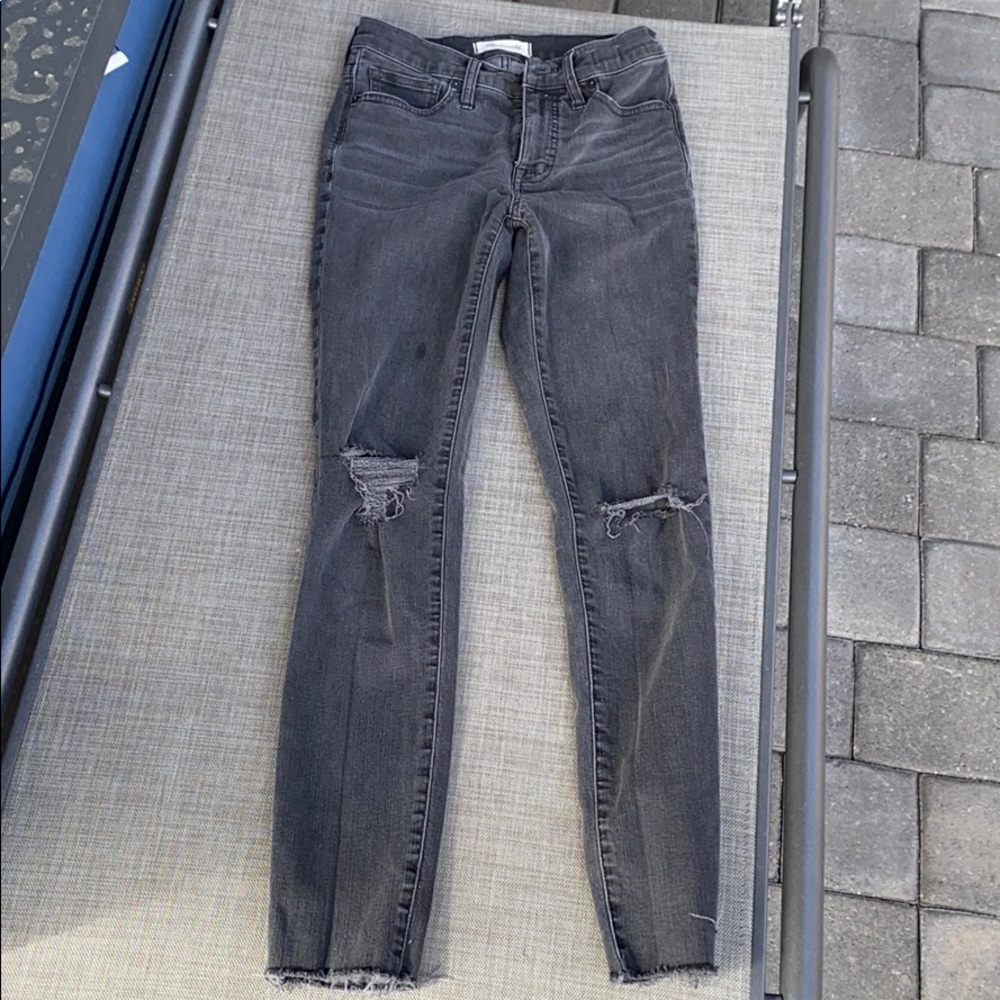 Madewell 9inch high rise skinny black stonewash